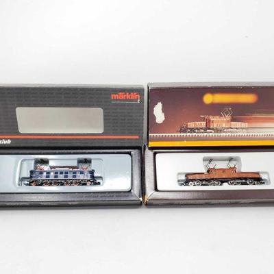 #372 â€¢ Marklin Mini-Club Z Scale Electric Express Locomotive and Crocodile Locomotive Train Sets - 88080 Locamotive 8852
