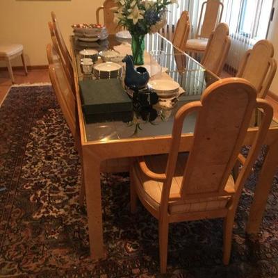 HENREDON DING SET WITH 10 CHAIRS