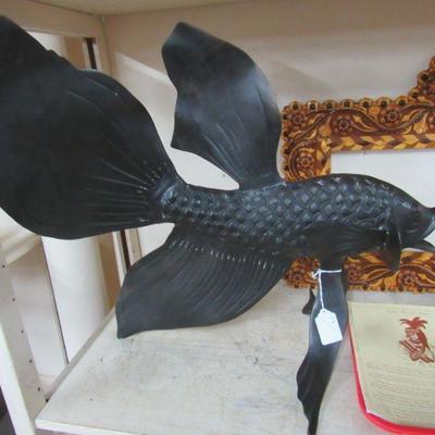 Bronze Koi Fish Sculpture