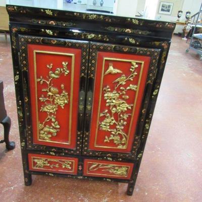 Chinese Ornate Cabinet