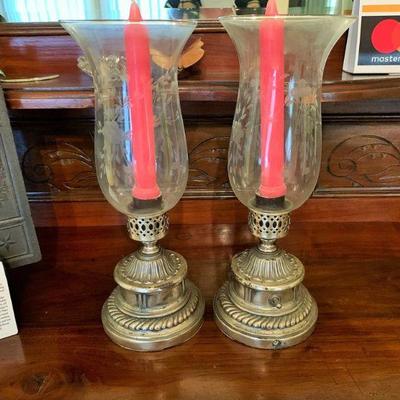 Vintage Lamps turned into Candle Holders