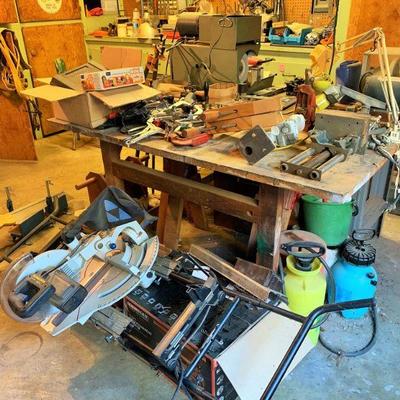 Shop full of tools.....Miter Saw