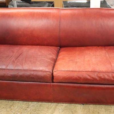  Leather Burgundy Sofa 