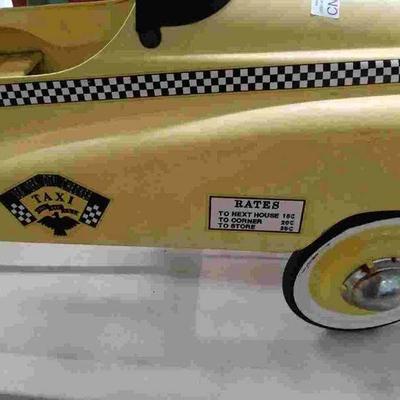  VINTAGE New York Checker Taxi Pedal Car 