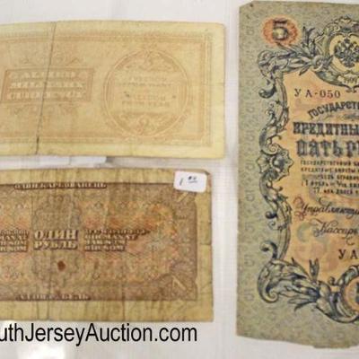 Sheet of Foreign Paper Money