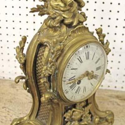  French Style Bronze Cherub Clock 