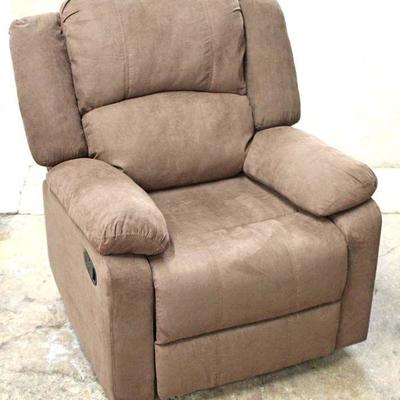  NEW Brown Upholstered Recliner 