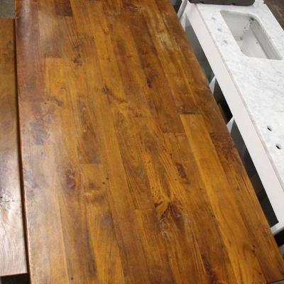  Country Farm Style Dining Room Table with Bench 
