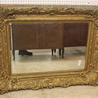  ANTIQUE Carved Frame Gold Gilt Wall Mirror 