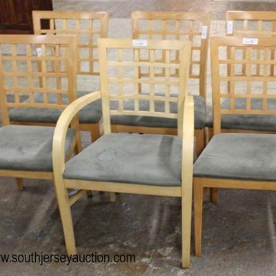  Contemporary Dining Room Table with 6 Lattice Back Chairs

Auction Estimate $200-$400 â€“ Located Inside 
