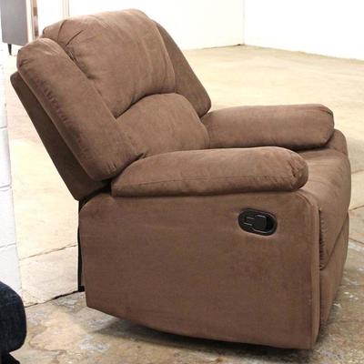  NEW Brown Upholstered Recliner 