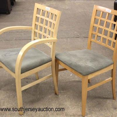  Contemporary Dining Room Table with 6 Lattice Back Chairs

Auction Estimate $200-$400 â€“ Located Inside 