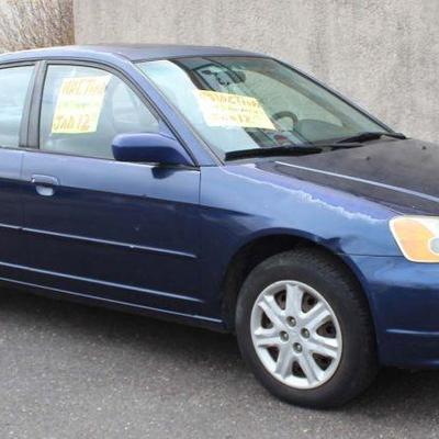  2003 Honda Civic EX with 4 Cylinders, 4 Door, Front Wheel Drive, 5 Speed Manual Transmission, AC, AM?FM Stereo with AV Input Cable,...