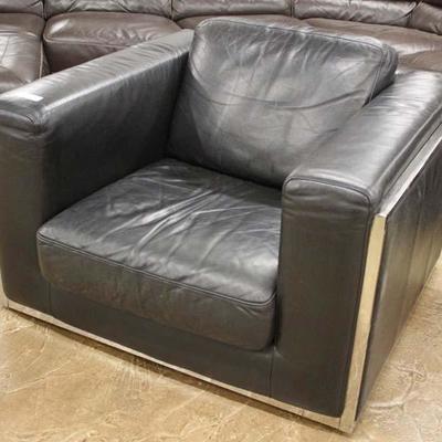  VINTAGE Modern Design 3 Piece Living Room Set in the Black with Chrome Trim â€“ will be offered separate 