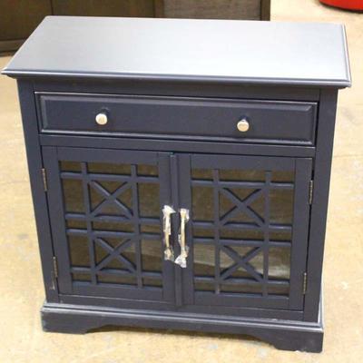  NEW Grey Blue One Drawer Two Door Contemporary Decorator Server Console 