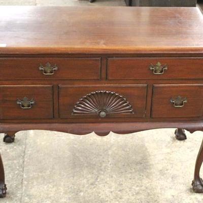  SOLID Mahogany Ball and Claw Shell Carved 5 Drawer Low Boy 