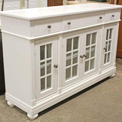  NEW 2 Drawer 4 Door Contemporary Decorator White Buffet Console 
