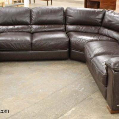  â€œCindy Crawford Homeâ€ Brown Leather 3 Part Sectional Sofa Chaise

Auction Estimate $400-$800 â€“ Located Inside 