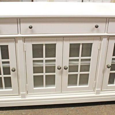  NEW 2 Drawer 4 Door Contemporary Decorator White Buffet Console 