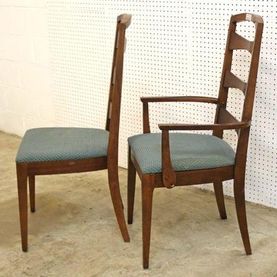  Set of 6 Mid Century Modern Danish Walnut Dining Room Chairs 