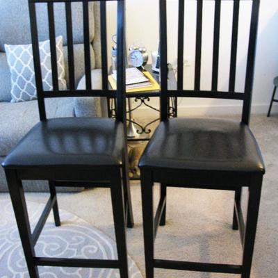 there are 4 of these tall stools with high backs, BUY IT NOW  $ 40.00 each  
 ALL 4 HAVE BEEN SOLD ! 