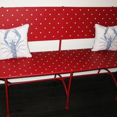        Red indoor outdoor bench     
  BUY IT NOW $ 50.00