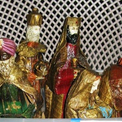 paper mache nativity set     