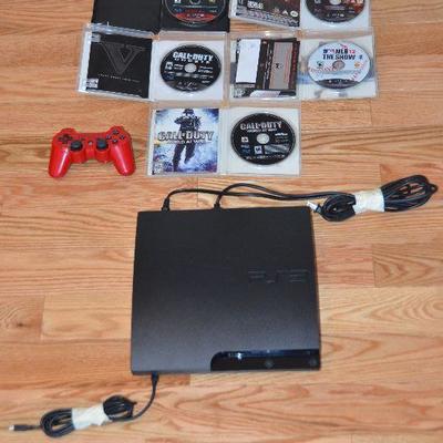 Item #3   PlayStation 3 Bundle  
With 5 Games as shown and 1 Controller. Tested. Told it was possibly a 120GB model but unsure. 