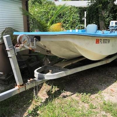 1973 BBM Skiff w/new floor & paint.  Evinrude (Runs)