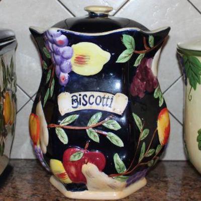 Exclusively made for Nonniâ€™s Hand Painted Biscotti Jars