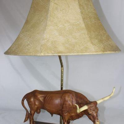 Longhorn Bull Table Lamp