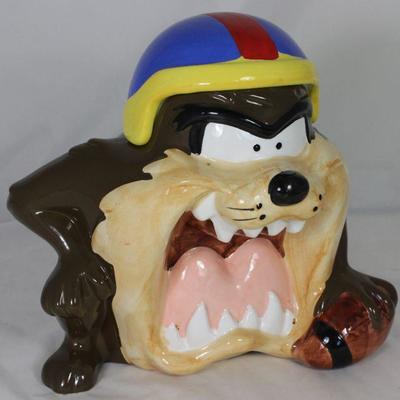 Looney Toons Warner Bros. Tasmanian Devil Ceramic Cookie Jar 1993