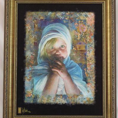 â€œThe Cloakâ€ by Tom de Bois Limited Edition Giclee on Canvas 13â€ x 17â€ in Gold Finish Frame