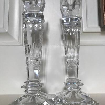 Pair of Crystal Candle Sticks 