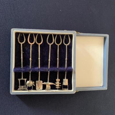 Sterling silver cocktail picks