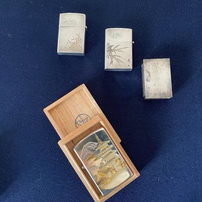 Sterling silver cig lighters 