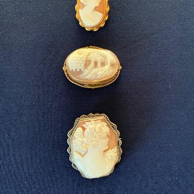 10&14kt gold cameos
