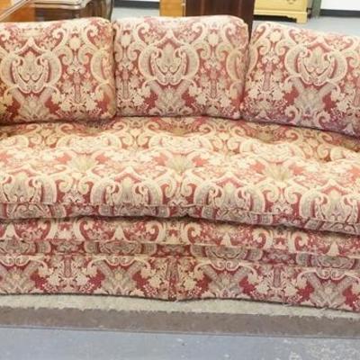 1066	UPHOLSTERED SOFA W/ TUFTED SEAT & THROW PILLOWS
