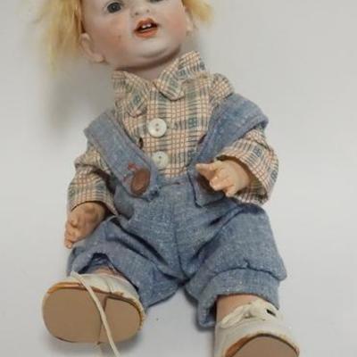 1089	BISQUE HEAD DOLL MARKED 152 MADE IN GERMANY, 11 IN H 
