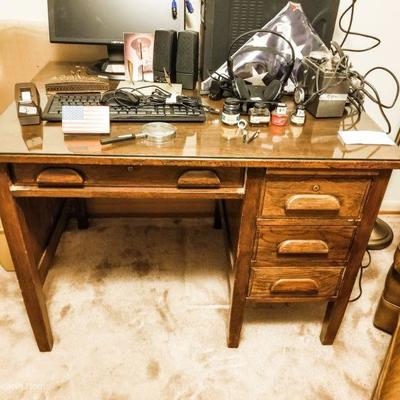 Vintage Wood Desk, Computer Suite