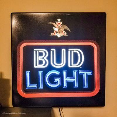 Lighted Bud Light Sign