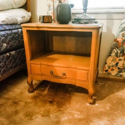 One of Pair of French Provincial Style Bedside Tables