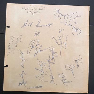 1961 AFL Houston Oilers Signatures (Partial Team)