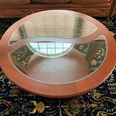 Glass Inset Coffee Table 