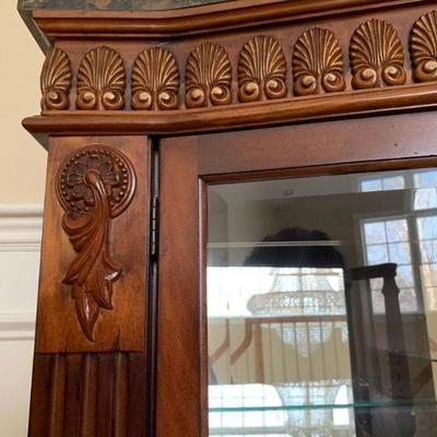 Mirrored Back Marble Top Sideboard 