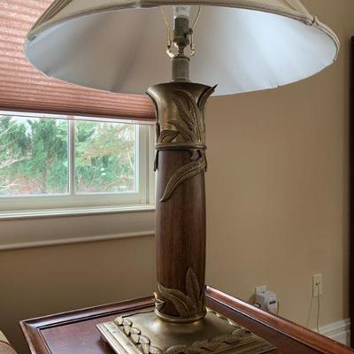 Brass Accented Lamps, PAIR 