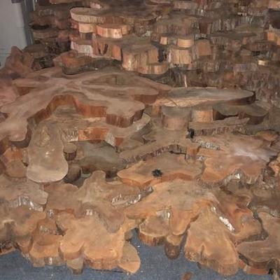 Loads of cypress slabs