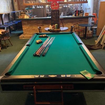 9ft C.L Bailey slate pool table, available pre sale $1650