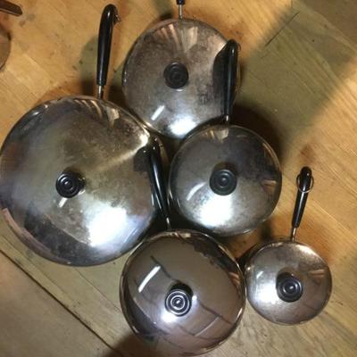 Stainless Steel Revere ware Pots and Pans