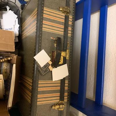 Antique Steamer Trunk Suitcase-$20